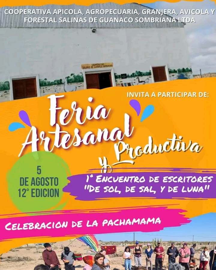 Invitan a la Feria Artesanal y Productiva “Salinas de Guanaco Sombriana”