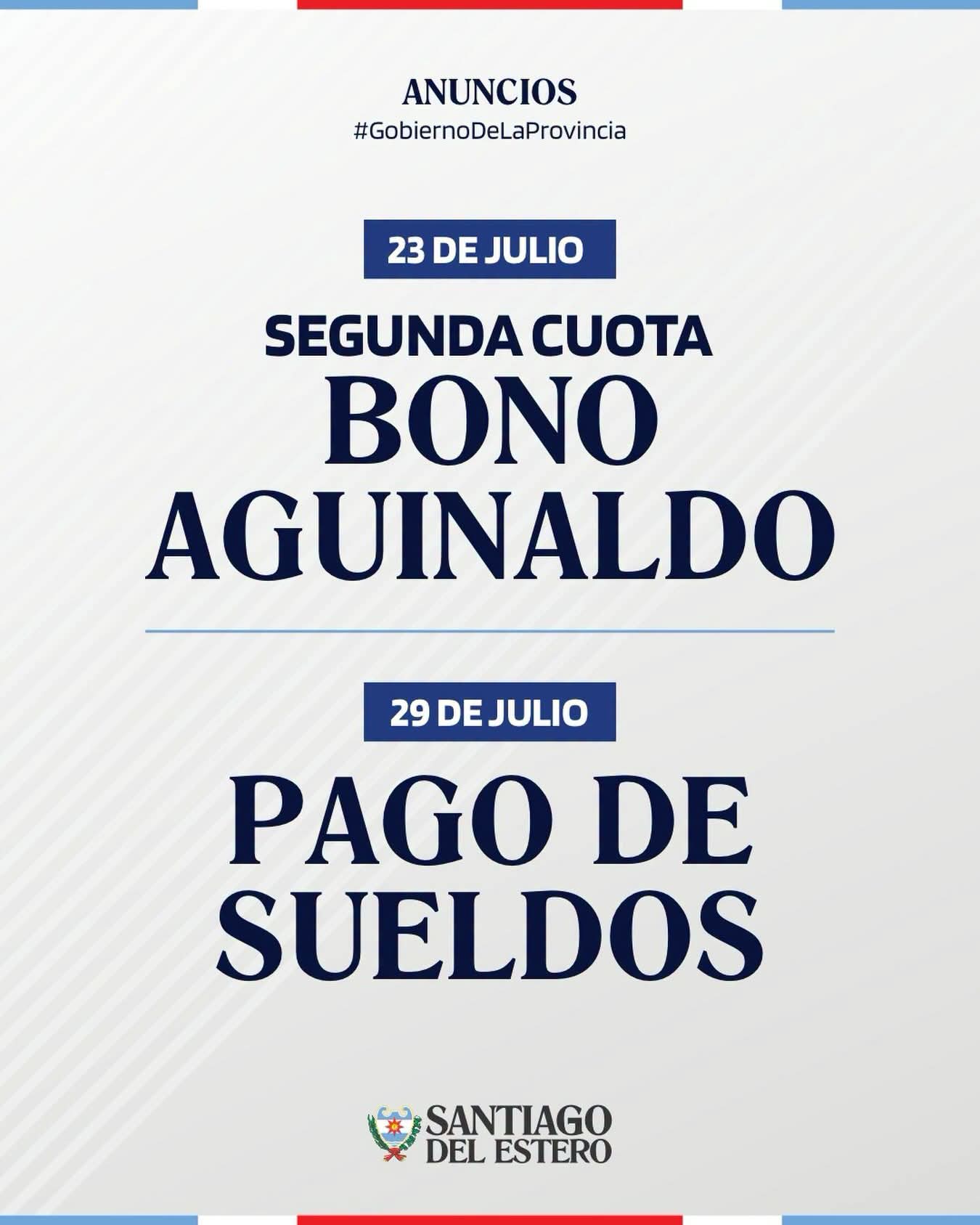 Mañana se paga del segundo bono aguinaldo y sueldos de julio para empleados públicos será el 29