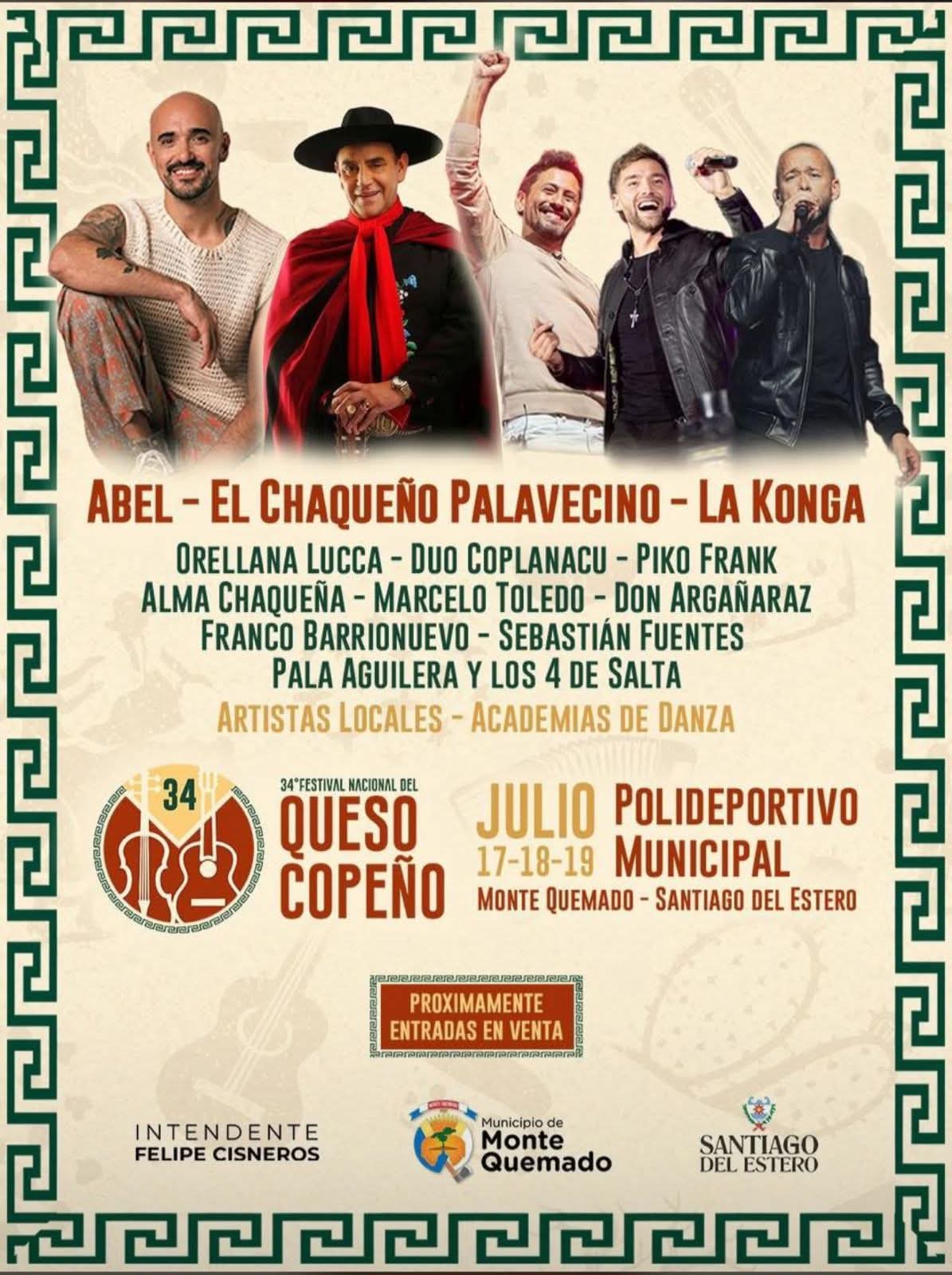 Monte Quemado: se viene una nueva edición del "Queso Copeño" con grandes artistas