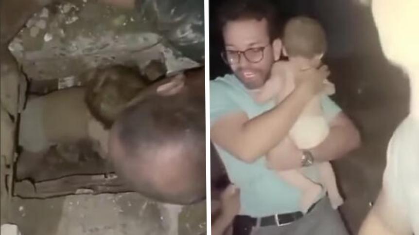 Milagro: Un bebé fue rescatado de entre los escombros tras el terremoto de Venezuela